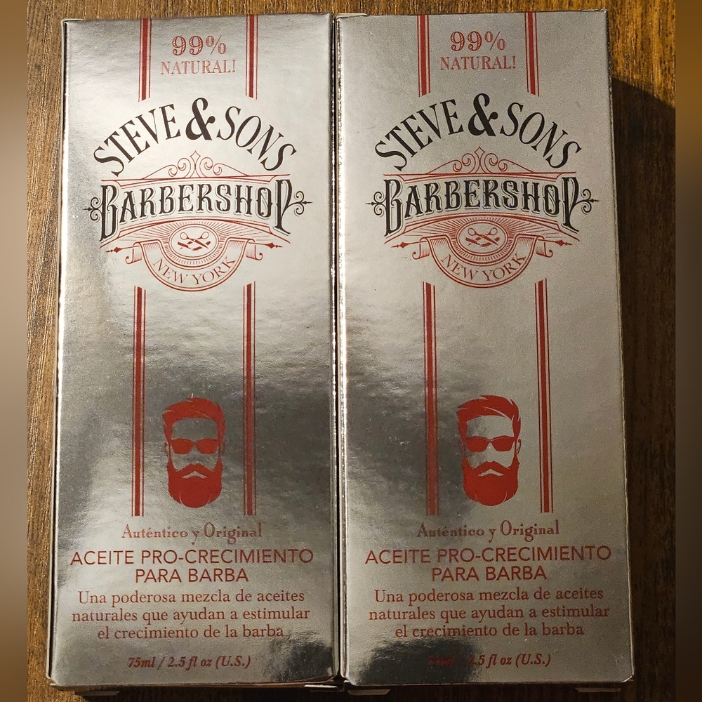 2 Pack - Steve & Sons Barbershop Pro-Growth Beard Oil 2.5 oz. Bottles